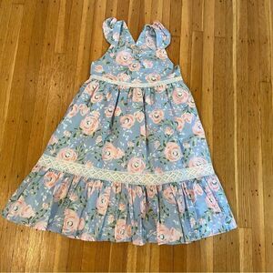 Haute Hippie blue/pink floral dress NWT